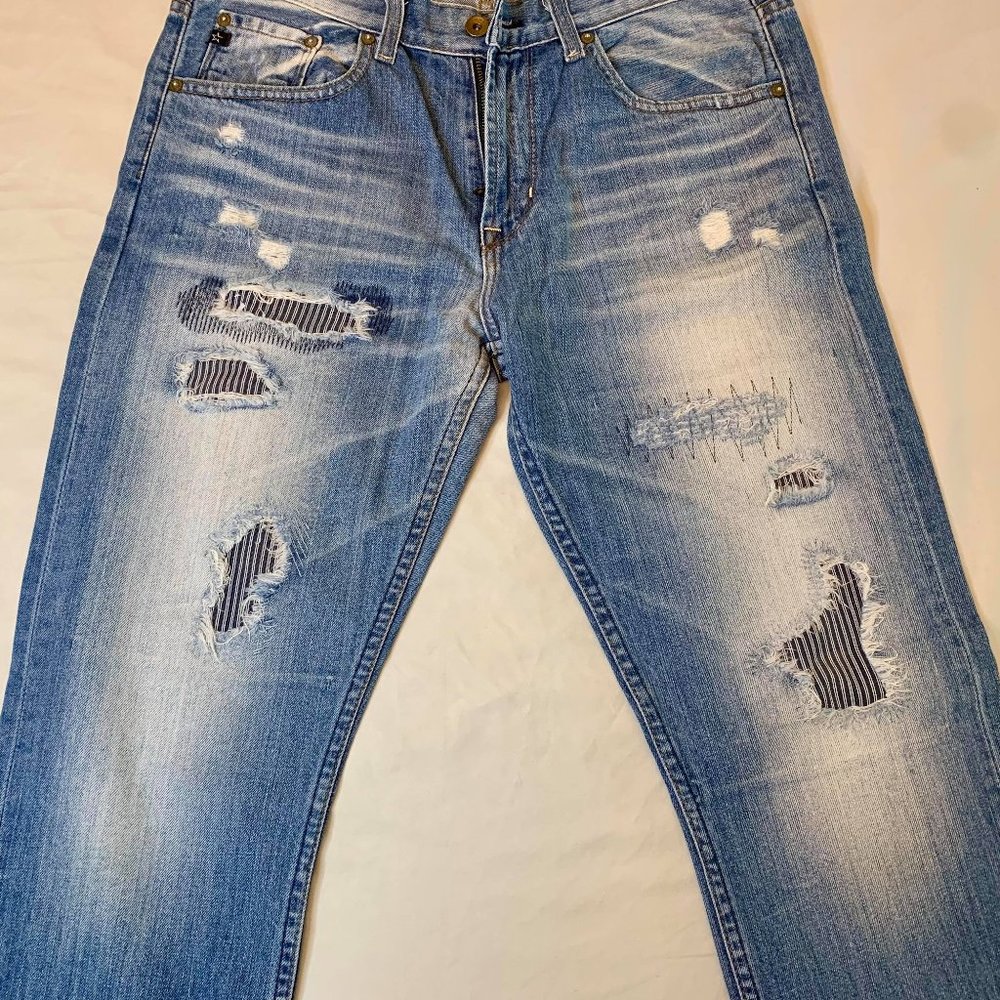 Big Star Slim Fit Distressed Mens Jeans Size 32R